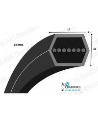 COURROIE HEXAGONAL BB107