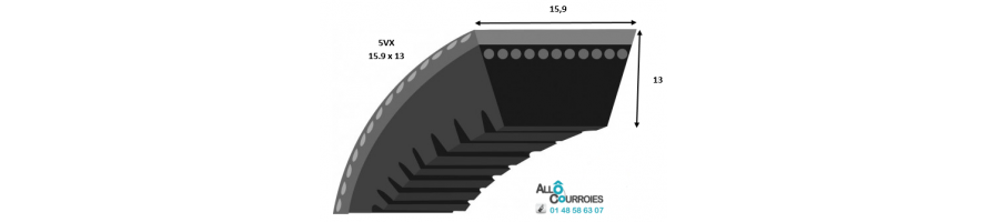 Profil 5VX 15x13mm