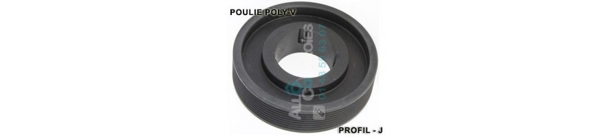 Poulie Poly-v striée Profil J
