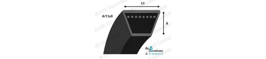 Courroie Profil A 13x8 mm