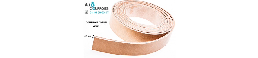 Courroies plates Coton Type 4 Plis 