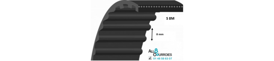 Courroie Super Torque Simple Dentée S8M | Allocourroies.com